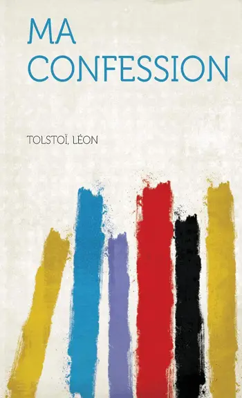 couverture du livre ma confession de léon tolstoi illustration abstrait en couleur