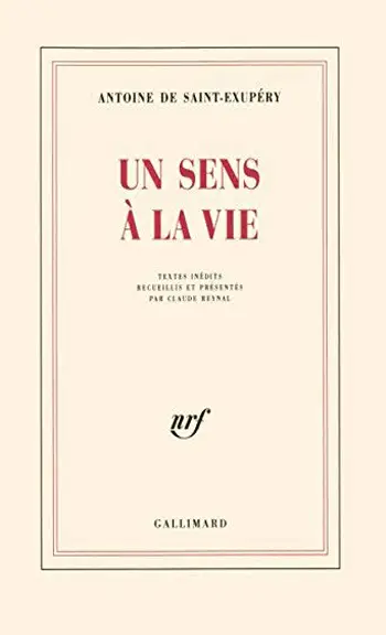 Couverture du livre D'Antoine de Saint Exubery un sens à la vie